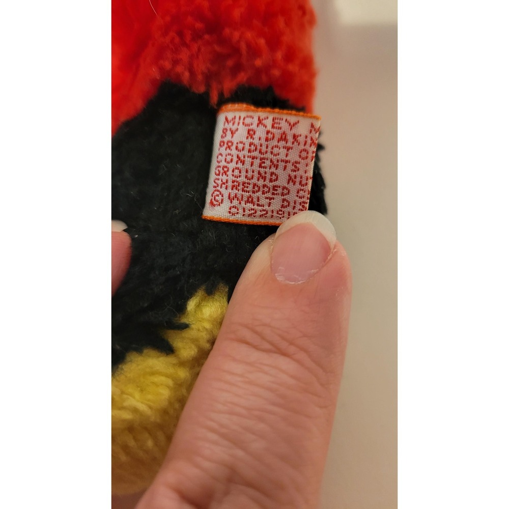 Vintage 80s Mickey Mouse 9" Disney Plush R Dakin Ground NutShell Stuffed Clean - Picture 3 of 7